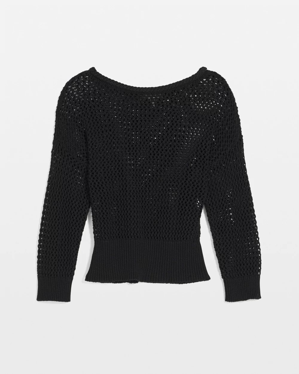 Pointelle Open Stitch Pullover | White House Black Market